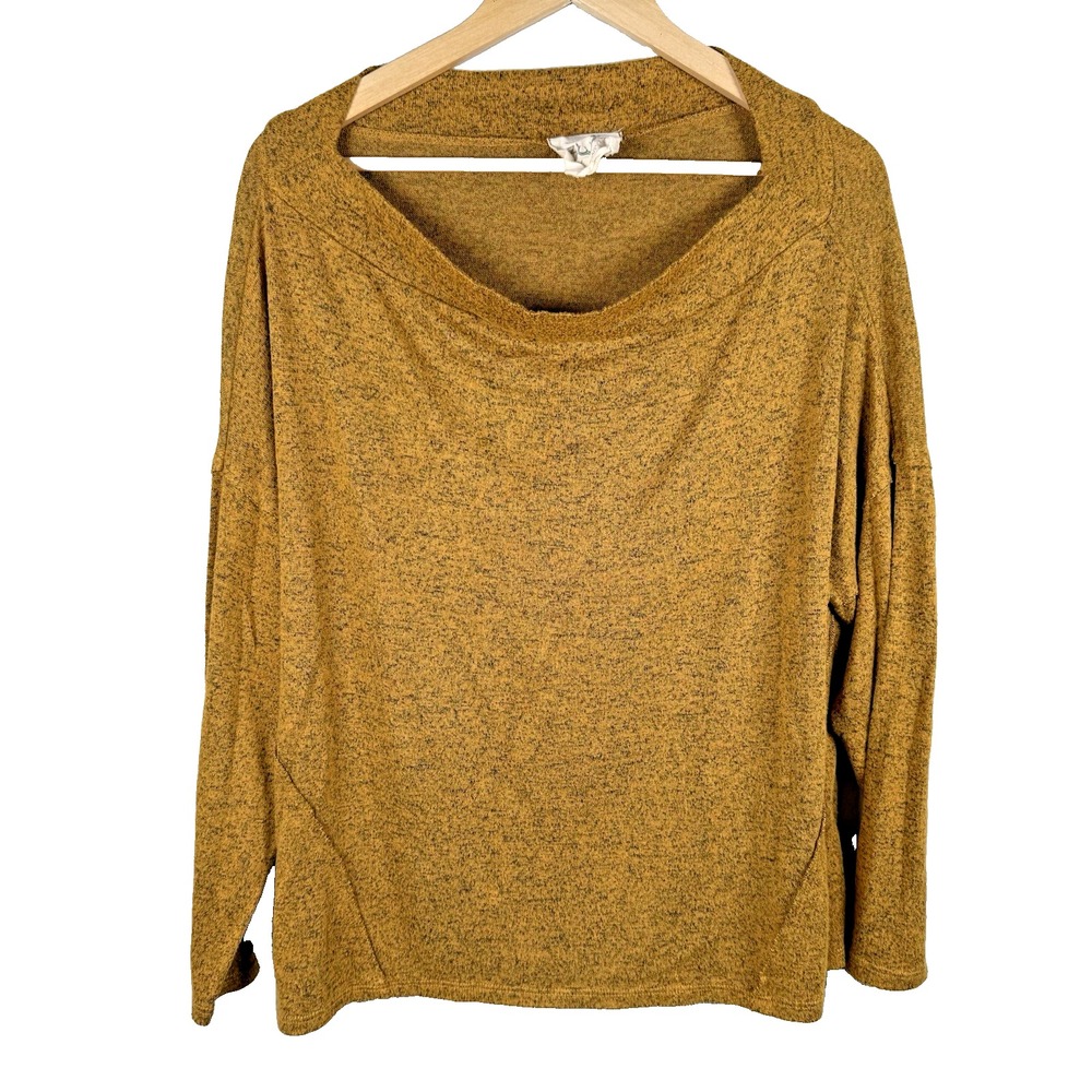 Fantastic Fawn Womens Mustard Oversized Boat Neck Tunic Sz S Lagen Peasant